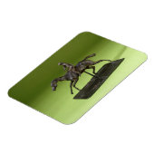 Jockey auf dem Pferd (Bronze) Magnet (Linke Seite)
