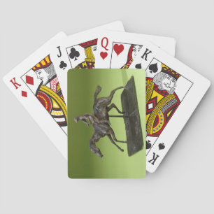 Jockey auf dem Pferd (Bronze) Spielkarten