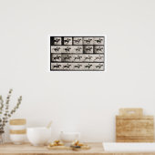 Jockey auf einem galoppierenden Pferd, Platte 627  Poster (Küche)