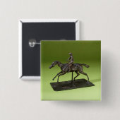 Jockey auf einem Pferd (Bronze) Button (Vorne & Hinten)