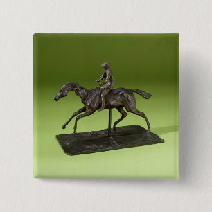 Jockey auf einem Pferd (Bronze) Button