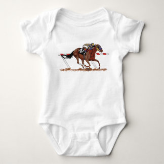 Jockey auf Racehorse Baby Strampler