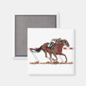 Jockey auf Racehorse Magnet (Vorderseite/Rückseite)