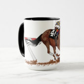 Jockey auf Racehorse Tasse (Vorderseite Links)