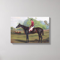 Jockey auf Racehorse Vintag Painting