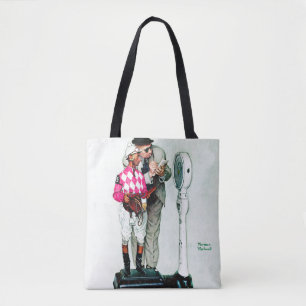 Jockey, der sich durch Norman Rockwell wiegt Tasche