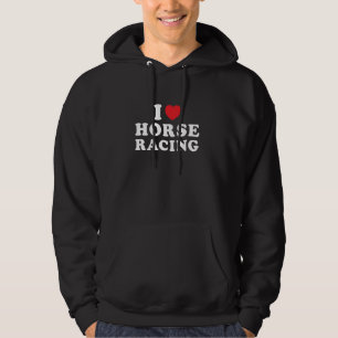 Jockey Ich Liebe Pferderennen Hoodie