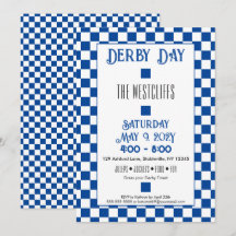 Jockey Silk Blocks Blue und White Derby
