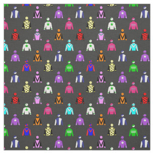 Jockey Silk Pattern auf Grau Stoff