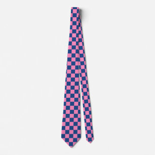Jockey Silks Checkerboard Französisch Blue Pink De Krawatte