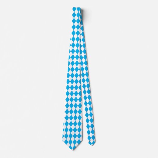Jockey Silks Diamond Light Blue und White Neck Tie Krawatte (Vorderseite)