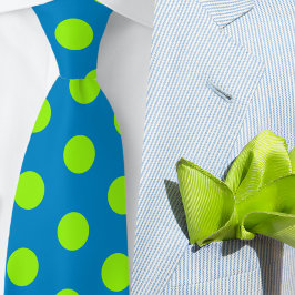 Jockey Silks Dots Green und Blue Derby Krawatte