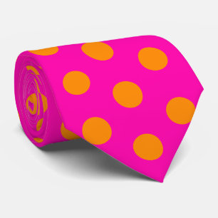 Jockey Silks Dots Hot Pink und Orange Derby Krawatte