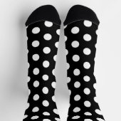 Jockey Silks Dots White on Black Derby Polka Dot Socken (Oben)