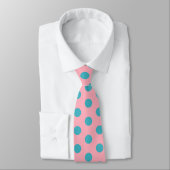 Jockey Silks Green Blue Dots auf Pink Derby Krawatte (Gebunden)