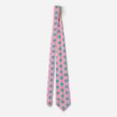 Jockey Silks Green Blue Dots auf Pink Derby Krawatte (Rückseite)