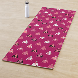 Jockey Silks Pink Horseracing Yogamatte