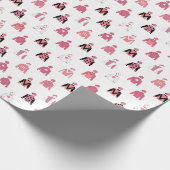 Jockey Silks Pink White Horse Racing Muster Geschenkpapier (Ecke)