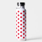 Jockey Silks Polka Dots Red auf White Trinkflasche (Rechts)