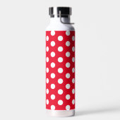 Jockey Silks Polka Dots White auf Red Trinkflasche (Links)