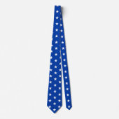 Jockey Silks Royal Blue mit White Stars Derby Krawatte (Vorderseite)