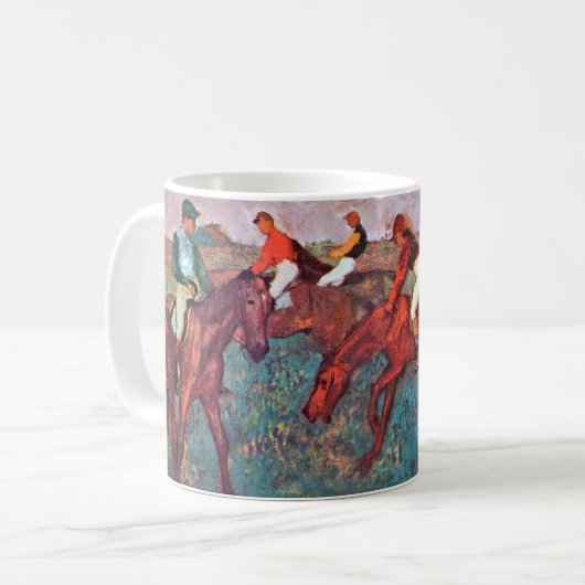Jockey und Horse, Edgar Degas Kaffeetasse (Vorderseite Links)