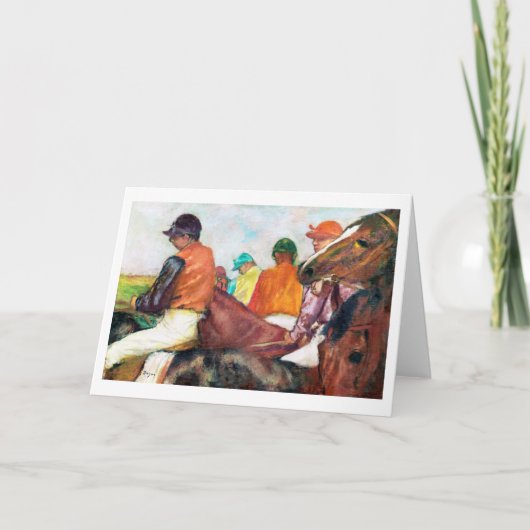 Jockey und Horse, Edgar Degas Karte (Vorderseite)