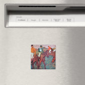 Jockey und Horse, Edgar Degas Magnet (In Situ (Geschirrspüler))
