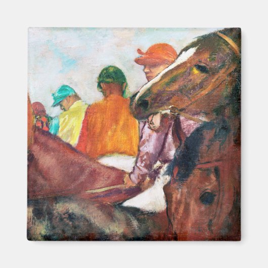 Jockey und Horse, Edgar Degas Magnet (Vorne)