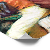 Jockey und Horse, Edgar Degas Poster (Ecke)