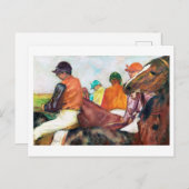 Jockey und Horse, Edgar Degas Postkarte (Vorne/Hinten)