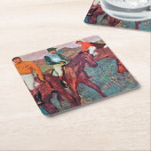 Jockey und Horse, Edgar Degas Rechteckiger Pappuntersetzer (angewinkelt)