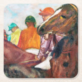Jockey und Horse, Edgar Degas Rechteckiger Pappuntersetzer (Vorderseite)