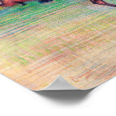 Jockey und Race Horse, Edgar Degas Poster (Ecke)