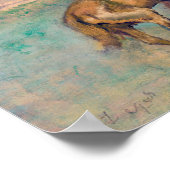 Jockey und Race Horse, Edgar Degas Poster (Ecke)