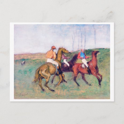 Jockey und Race Horse, Edgar Degas Postkarte (Vorderseite)