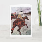 Jockey und Race Horse, Lautrec Karte (Vorderseite)