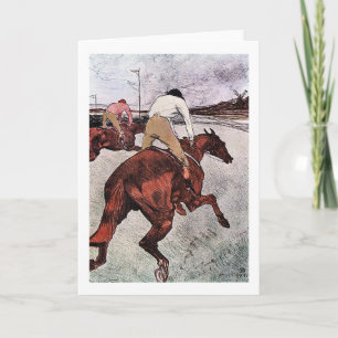 Jockey und Race Horse, Lautrec Karte