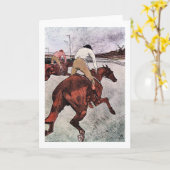 Jockey und Race Horse, Lautrec Karte (Gelbe Blume)