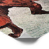 Jockey und Race Horse, Lautrec Poster (Ecke)