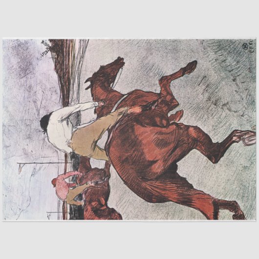 Jockey und Race Horse, Lautrec Seidenpapier (Vorderseite)