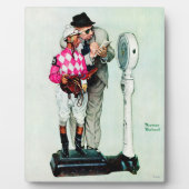 Jockey Weighin von Norman Rockwell Fotoplatte (Vorderseite)