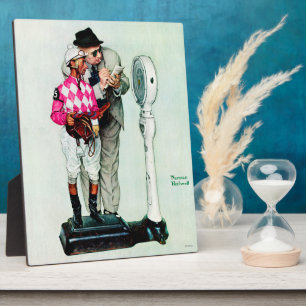 Jockey Weighin von Norman Rockwell Fotoplatte