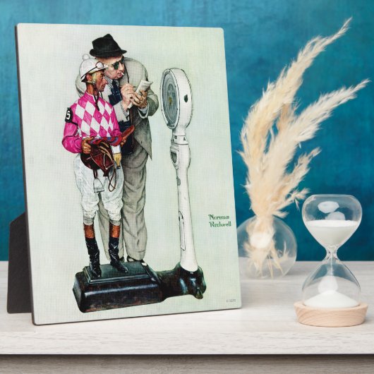 Jockey Weighin von Norman Rockwell Fotoplatte (Seite)