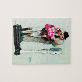 Jockey Weighin von Norman Rockwell Puzzle (Horizontal)