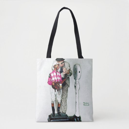 Jockey Weighin von Norman Rockwell Tasche (Vorderseite)