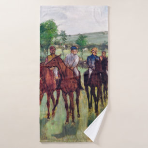 Jockeys and Race Horses, Edgar Degas Badehandtuch
