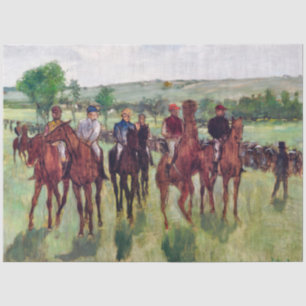 Jockeys and Race Horses, Edgar Degas Seidenpapier