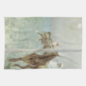 Jockeys Before the Race von Edgar Degas Geschirrtuch (Horizontal)