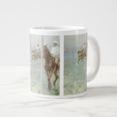 Jockeys Before the Race von Edgar Degas Jumbo-Tasse (Vorderseite Rechts)